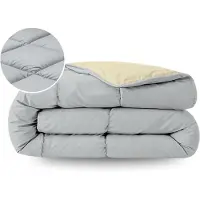 Zelesta Pure Duo Katoen Zomerdekbed - Lichtgrijs & Botergeel 140x200cm