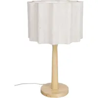 Dutchbone Scallop houten tafellamp 51 cm - naturel