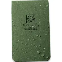 Rite in the rain Soft Cover Top Bound Notebook 978, 3 1/4" x 5 1/4", Green, notitieboekje