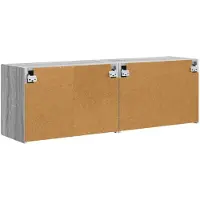 vidaXL TV Wandkast 2 pcs Grijs Sonoma Bewerkt hout