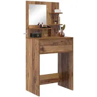 vidaXL Slaapkamer Toilet Tafels Oud Hout 80 x 39,6 x 135 cm