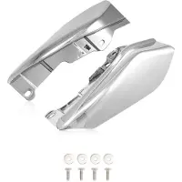 ISTOVO Motorfiets Chrome Heat Shield Mid-Frame Air Deflector Cover voor Touring Electra Glide Street Road Glide 1997-2013