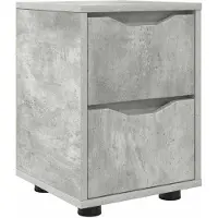 vidaXL Nachtkastje Beton Grijs 30.5 x 30 x 43 cm Bewerkt hout