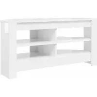 vidaXL HoekTVKabinet 102 x 40,5 x 45 cm Hoogglans Wit Bewerkt hout