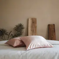 Silk Heaven 2x Zijden Kussensloop 40x80cm Roze Hotelsluiting 19 Momme - Kussensloop set - Luxe Silk Kussensloop 100% moerbei zijde - Zijde kussensloop - - 40x80cm / Hotelsluiting