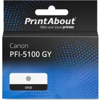 PrintAbout Inktcartridge PFI-5100 GY Grijs geschikt voor Canon