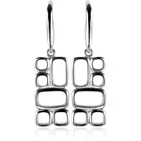 Zinzi Mart Visser by zilveren oorhangers glad MVO3