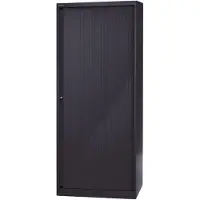 Bisley Roldeurkast Staal 4 Planken Afsluitbaar 800 x 430 x 1.980 mm Zwart