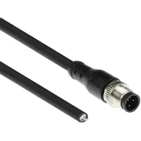 ACT SC3406 Industriële Sensorkabel | M12A 4-Polig Male naar Open End | Superflex Xtreme TPE kabel | Afgeschermd | IP67 | Zwart | 5 meter