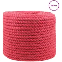 vidaXL Jute Touw 12 mm Rood 100% Tossa jute