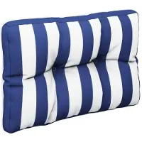 vidaXL Palletkussen gestreept 50x40x12 cm stof blauw en wit