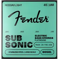 Fender 9050L Stainless Steel Flatwound Bass Strings 45-100