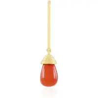 Cavill - Zilveren Hanger Verguld - 925 Sterling Zilver - Rode Onyx Briolette Cabochon 4,724 ct - Luxueuze Elegante Sieraad uit Brazilië