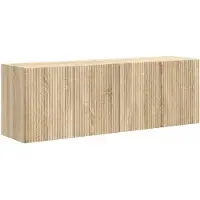 vidaXL TV Wandkast 2 st Sonoma Eik Bewerkt hout