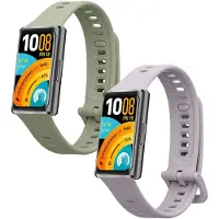 Kwmobile 2x horlogebandjes geschikt voor Huawei Band 11 / Band 11 Pro bandje - Smartwatch bandjes van TPU - Activity tracker horloge band in lavendel / pastelgroen