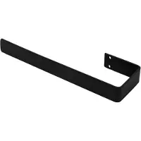 LuxeBath Handdoekhouder 38 cm, handdoekstang voor badkamer en keuken, stalen badhanddoekhouder, zwart, eenvoudige wandmontage