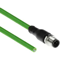 ACT SC4441 Industriële Sensorkabel | M12D 4-Polig Male naar Open End | Superflex Xtreme TPE kabel | Afgeschermd | IP67 | Groen | 3 meter