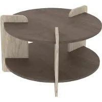 CALICOSY Ronde salontafel met dubbel blad Ø70 cm milo