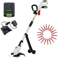 TRUTZHOLM Accu Grastrimmer 20V met 2Ah Batterij & Lader - 26cm Snoerloze Kantensnijder Set - Ultra-Licht Incl 20x Nylon Messen