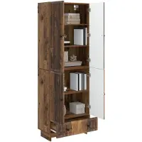 vidaXL Kast Set 2 pcs Oud hout 66 x 34,5 x 95 cm Bewerkt hout