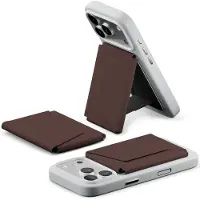 MOFT Snap Field Wallet - Agile Travel Wallet - Compatibel met MagSafe - Magnetische Kaarthouder - Pasjeshouder 8 Pasjes - RFID Portemonnee - Origami Standaard - Bruin