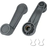JeiibrZui Deurspion Raamkruk - Draaihendel Voor Binnenraam - Duurzaam ABS-Materiaal Compatibel Met Toyota Modellen 1980-2008 - 2 Stuks - Zwart
