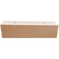 Furniture Legs Europe Meubelpoot rechthoek 20 bij 5 cm en hoogte 6 cm van massief hout