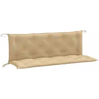 vidaXL Tuinbankkussens 2 st 150x50x7 cm stof gemêleerd beige