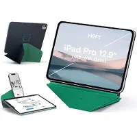 MOFT Hoes Geschikt voor iPad Pro 12.9 (2022/2021/2020/2018) - Dynamic Folio Book Case - Magnetische Beschermhoes met Standaard - 20+ Kijkhoeken - MOVAS Vegan Leer - Sleep/Wake - Navy