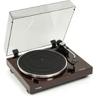 Thorens TD 204 - Platenspeler - Snaaraandrijving met stille motor - Walnoot