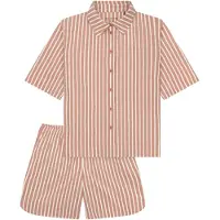 Schiesser Pyjama 'Selected Premium' rood / oranjerood / wit
