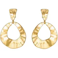 Charme Bijoux Clip oorbellen -goudkleurig- lang-geen gaatje-