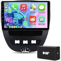 Hexinex Autoradio - Geschikt voor Peugeot 107, Toyota Aygo Citroen C1 - Android 15 - 2+64GB - Carplay - 10.1 Inch HD IPS Touchscreen - DAB+
