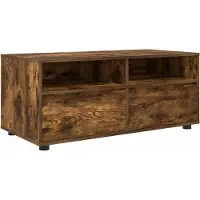 vidaXL TV Kast 100 x 48 x 43 cm Rook Eiken Bewerkt hout