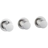 FortiFura Nebbio Badcombinatie-set - thermostaatkraan - wandaansluitbocht met handdouchehouder - gladde doucheslang - staaf handdouche - badvulcombinatie - geborsteld RVS PVD (RVS)