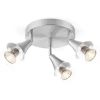 Home Sweet Home LED opbouwspot Vaya 3L rond - mat staal