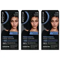 Syoss Permanent Coloration 3-59 - Haarverf - Permanente Haarkleuring - Cool Donkerbruin – Grijsdekking – Vermindert Haarbreuk - 3 Stuks