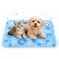 VHV Huisdierenmat - Koelmat Voor Hond & Kat - Koel Slaapkussen voor Huisdieren - 30 X 40 CM - S - Blauw