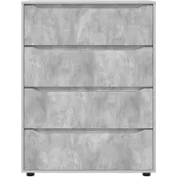 vidaXL Opbergkasten 80 x 48 x 105 cm Bewerkt hout Beton Grijs