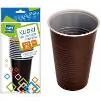 RAVI - Wegwerpkopjes - 200 ml - Bruin - Set van 12
