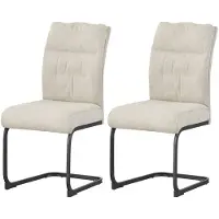 Furnilux Frieda stoel set van 2 in crème moderne design fauteuils