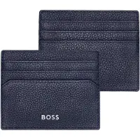 HUGO BOSS Leren Kaarthouder Classic Grained Card Holder Dark Blue Donkerblauw