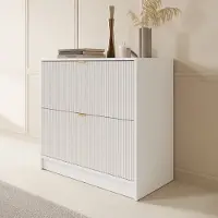 Meubella - Tavares - Schoenenkast - Wit - 80x40x75 cm