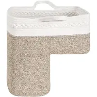 Snq Houten Opbergmanden met Katoenen Touw - Stapelbare Wasmand Organizer - Multifunctionele Opbergbak voor Kleding, Speelgoed en Boeken - Ruimtebesparende Oplossing voor Hal, Slaapkamer en Appartement