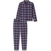 Schiesser Pyjama 'Selected Premium Warming' blauw / lila
