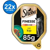Sheba 22x Finesse - Mousse Kip - Kattenvoer Natvoer - 85g
