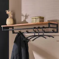 Emob Wandkapstok Cerina-acacia - - Wandkapstokken - Bruin - Hout; Metaal