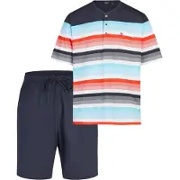 Hajo heren shortama blauw en rode strepen | Maat 52
