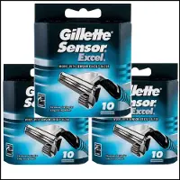 Gillette 3 x - Sensor Excel - Comfortabele scheerbeurt - 10 Navulscheermesjes - Scheermesjes - Comfortabele Scheerbeurt - Huidbescherming - Sensor Excel - Sensor Excel