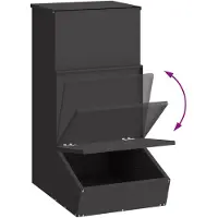vidaXL Varkensvoeder Zwart 55 x 38 x 76 cm Koudgewalst Staal